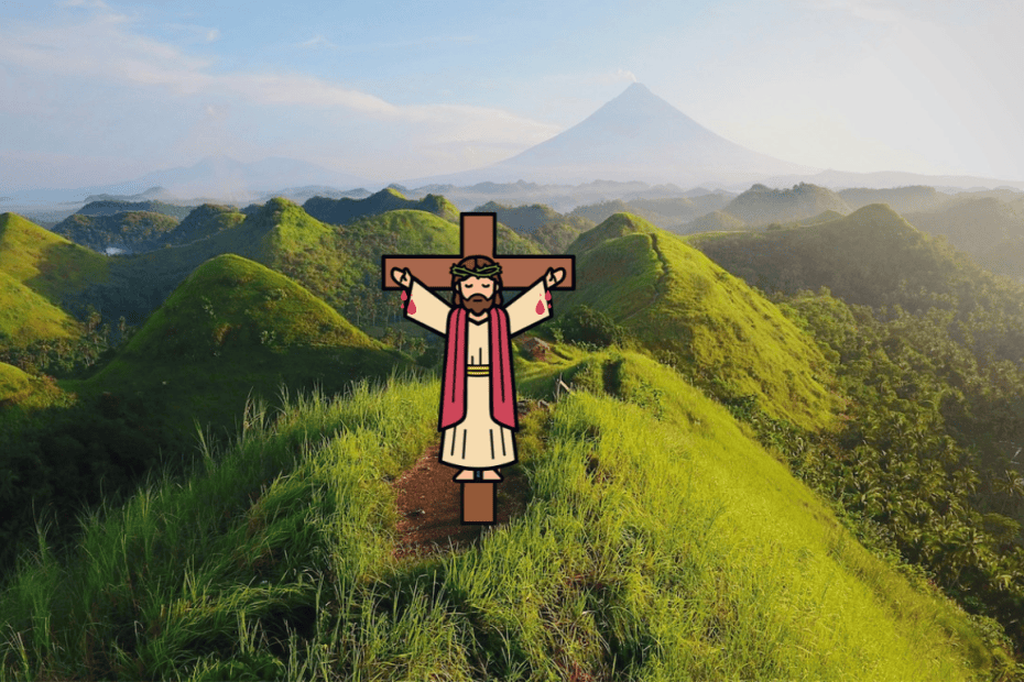 Ristiinnaulittu Jeesus filippiiniläisillä vuorilla.